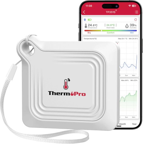 ThermoPro Vezeték nélküli hőmérséklet- és légnedvesség mérő Fehér TP351