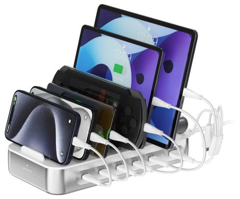 4Smarts Asztali töltőállomás 100 W USB-A, USB-C®, Lightning, Mikro USB Quick Charge, Power Delivery  10. kép
