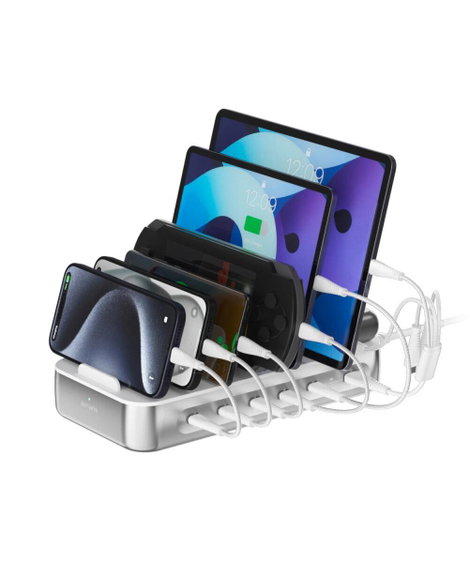 4Smarts Asztali töltőállomás 100 W USB-A, USB-C®, Lightning, Mikro USB Quick Charge, Power Delivery 