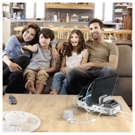 4Smarts Asztali töltőállomás 100 W USB-A, USB-C®, Lightning, Mikro USB Quick Charge, Power Delivery  8. kép