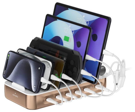 4Smarts Asztali töltőállomás 100 W USB-A, USB-C®, Lightning, Mikro USB Quick Charge, Power Delivery  2. kép