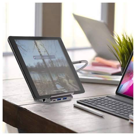 4Smarts Asztali töltőállomás 100 W 2x USB-A, 2x USB-C®, HDMI®, Mikro SD kártyanyílás, RJ45, SD kárty 10. kép