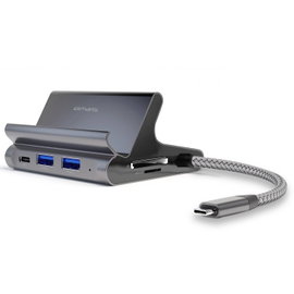 4Smarts Asztali töltőállomás 100 W 2x USB-A, 2x USB-C®, HDMI®, Mikro SD kártyanyílás, RJ45, SD kárty