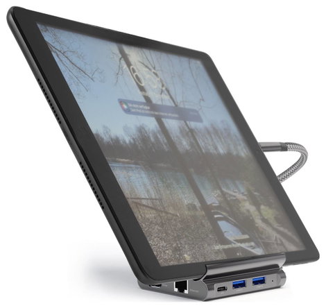 4Smarts Asztali töltőállomás 100 W 2x USB-A, 2x USB-C®, HDMI®, Mikro SD kártyanyílás, RJ45, SD kárty 2. kép