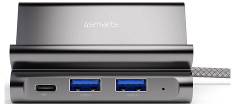 4Smarts Asztali töltőállomás 100 W 2x USB-A, 2x USB-C®, HDMI®, Mikro SD kártyanyílás, RJ45, SD kárty 4. kép