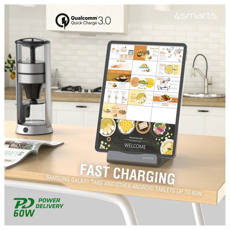 4Smarts Asztali töltőállomás 60 W USB-C® Quick Charge 3.0, Power Delivery Szürke Beltér USB Power De 20. kép