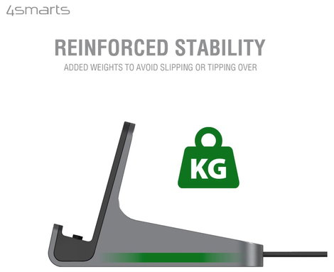 4Smarts Asztali töltőállomás 60 W USB-C® Quick Charge 3.0, Power Delivery Szürke Beltér USB Power De 7. kép