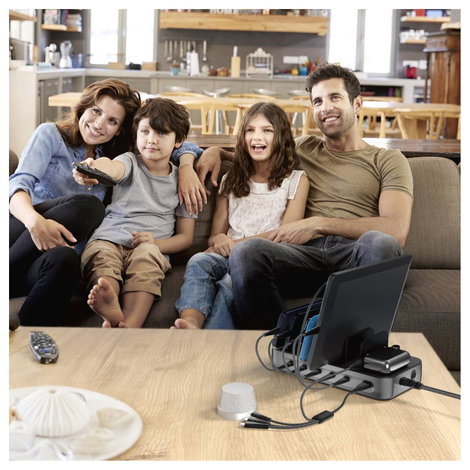 4Smarts Asztali töltőállomás 100 W USB-A, USB-C®, Lightning, Mikro USB Quick Charge, Power Delivery  2. kép