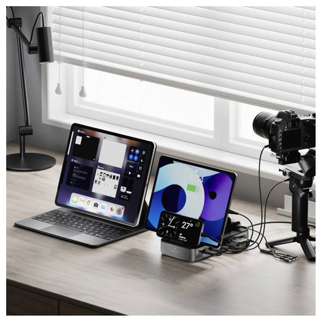 4Smarts Asztali töltőállomás 100 W USB-A, USB-C®, Lightning, Mikro USB Quick Charge, Power Delivery  9. kép