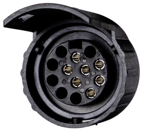 KAMAR E1338-B Utánfutó adapter [Csatlakozóalj, 7 pólusú - Dugó, 13 pólusú] Műanyag 3. kép