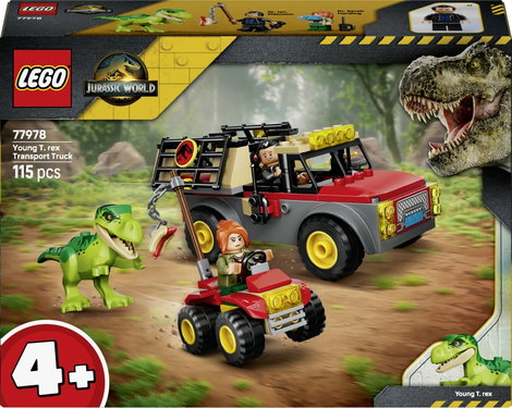 LEGO® JURASSIC WORLD™ 77978 Transporter für den Jungen T.Rex Spielzeug-Dino Bauset für Rollenspiel
