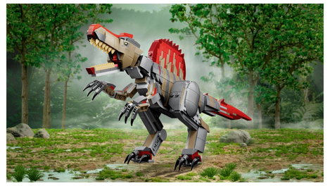 LEGO® JURASSIC WORLD™ 77982 Flucht des Spinosaurus Spielzeug-Dino Bauset mit beweglichem Dinosauri 3. kép