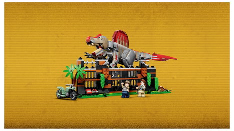 LEGO® JURASSIC WORLD™ 77982 Flucht des Spinosaurus Spielzeug-Dino Bauset mit beweglichem Dinosauri 4. kép