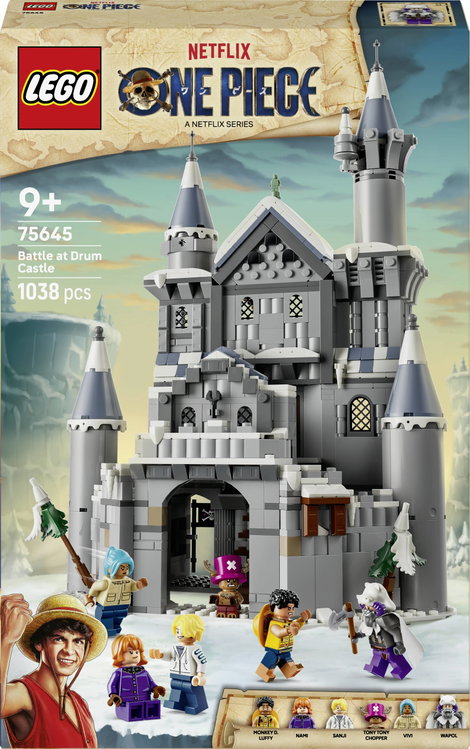 75645 LEGO® ONE PIECE Duell im Schloss Drumm Spielzeug für Kinder ab 9 Jahren Bauset mit mehrstöck