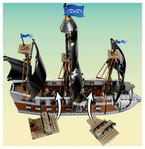 75646 LEGO® ONE PIECE Garps Marineschlachtschiff Bauset mit 8 Minifiguren für Rollenspiele Fanarti 4. kép