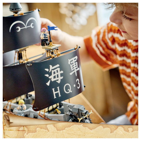 75646 LEGO® ONE PIECE Garps Marineschlachtschiff Bauset mit 8 Minifiguren für Rollenspiele Fanarti 5. kép
