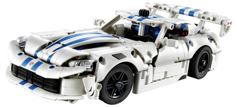 LEGO® TECHNIC 42234 Dodge Viper GTS-R sportkocsi építőkészlet versenyautó kormányzással, V10-es du 2. kép