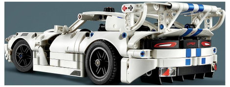 LEGO® TECHNIC 42234 Dodge Viper GTS-R sportkocsi építőkészlet versenyautó kormányzással, V10-es du 4. kép