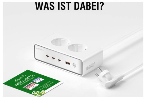 4Smarts Töltőadapter 65 W 3x USB-C®, USB-A, Védőérintkezős dugalj Quick Charge 3.0, Power Delivery F 2. kép