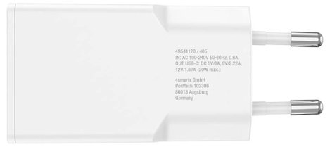 4Smarts USB-s töltőkészülék 20 W USB-C® Power Delivery Fehér Beltér, Aljzat dugó GaN, USB Power Deli 8. kép