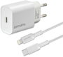4Smarts USB-s töltőkészülék 20 W USB-C®, Lightning Power Delivery Fehér Beltér, Aljzat dugó USB Powe bélyegkép