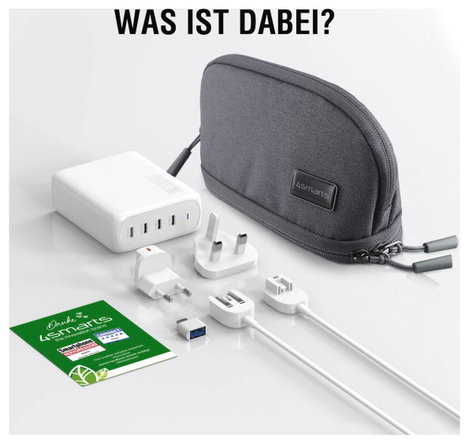 4Smarts USB-s töltőkészülék 200 W USB-C® Power Delivery Fehér Beltér GaN, USB Power Delivery (USB-PD 11. kép