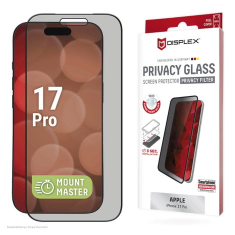DISPLEX Kijelzővédő üveg belátás védelemmel Apple iPhone 17 Pro 1 db 02265