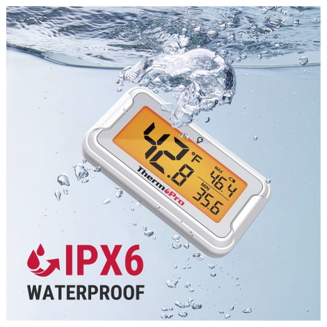 ThermoPro TP110 Fagyasztószekrény hőmérő °C /°F kijelzés, Max./min. 6. kép