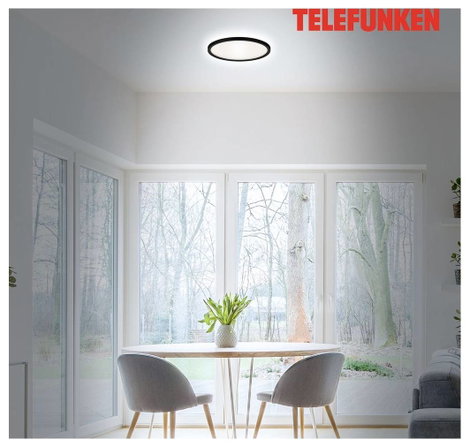 Telefunken 321605TF 321605TF Fürdőszobai mennyezeti lámpa EEK: E (A - G) 18 W Semleges fehér Fekete 4. kép
