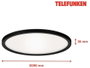 Telefunken 321605TF 321605TF Fürdőszobai mennyezeti lámpa EEK: E (A - G) 18 W Semleges fehér Fekete 5. bélyegkép