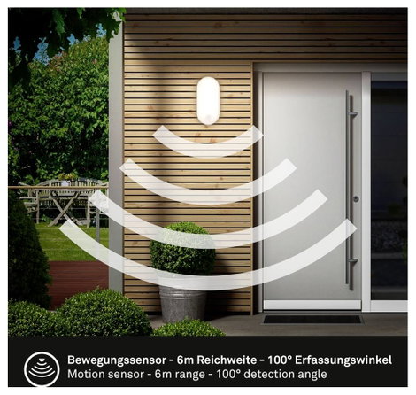 Briloner RUCH 3830016 Fali lámpa mozgásjelzővel LED EEK: F (A - G) 12 W LED Fehér 4. kép