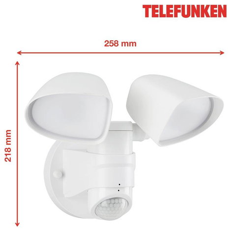 Telefunken 304606TF 304606TF LED-es kültéri fali lámpa mozgásérzékelővel EEK: F (A - G) LED LED 20 W 7. kép