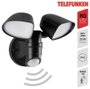 Telefunken 304605TF 304605TF LED-es kültéri fali lámpa mozgásérzékelővel EEK: F (A - G) LED LED 20 W 2. bélyegkép