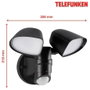 Telefunken 304605TF 304605TF LED-es kültéri fali lámpa mozgásérzékelővel EEK: F (A - G) LED LED 20 W 7. bélyegkép