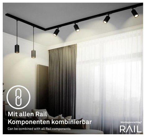 Briloner 8000045 Sínes alaprendszer 1 fázisú GU10 Fekete 7. kép