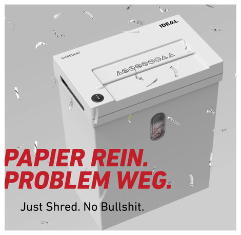 Krug & Priester IDEAL SHREDCAT 8100 Iratmegsemmisítő 10 lap Részecskevágás 5 x 30 mm P-4 20 l Szinté 10. kép