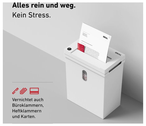 Krug & Priester IDEAL SHREDCAT 8100 Iratmegsemmisítő 10 lap Részecskevágás 5 x 30 mm P-4 20 l Szinté 7. kép