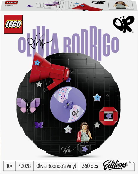 43028 LEGO® Editions Olivia Rodrigos Schallplatte Musikmotiv zum Sammeln und Ausstellen – Popstar-M