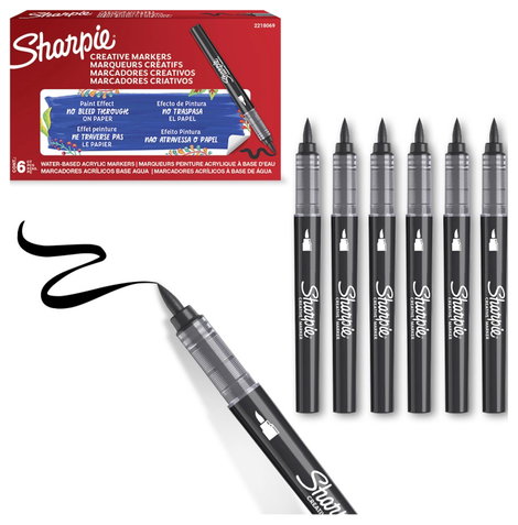 Sharpie 2218069 Ecsetes marker Fekete 2. kép