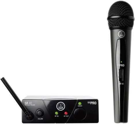 Vezeték nélküli vokál mikrofonkészlet 863 MHz 100 m, AKG WMS 40 ISM 1