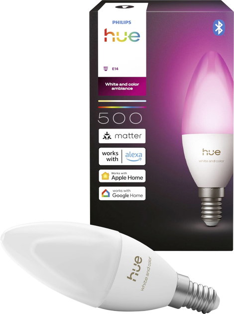 Philips Hue Hue LED-es fényforrás (1 db) 8721103099242 EEK: D (A - G) E14 0.2 W Hidegfehér, Melegfeh