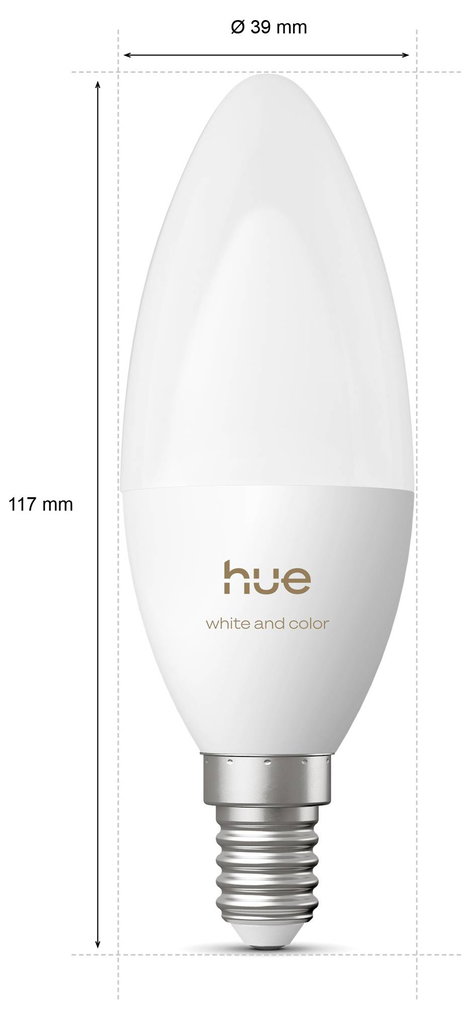 Philips Hue Hue LED-es fényforrás (1 db) 8721103099242 EEK: D (A - G) E14 0.2 W Hidegfehér, Melegfeh 3. kép