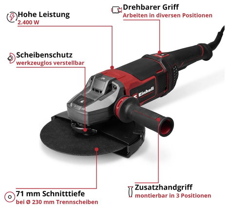 Einhell Professional TP-AG 230/2400 4430895 Sarokcsiszoló 230 mm 2400 W 230 V 3. kép