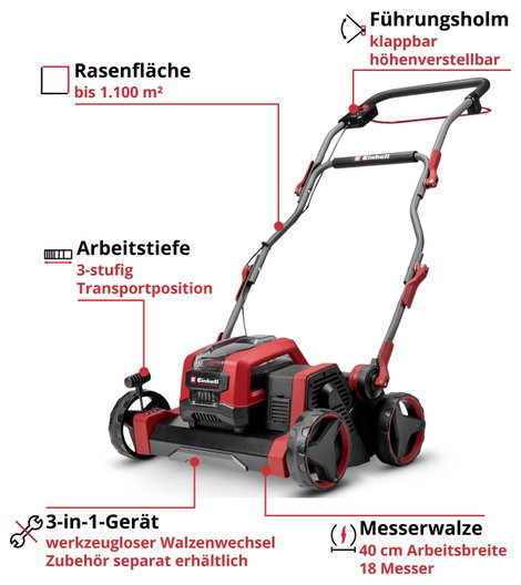 Einhell Professional GP-SC 36/40 Li BL-Solo Irtóborona Lítiumion Akku Akku nélkül, töltő nélkül Munk 3. kép