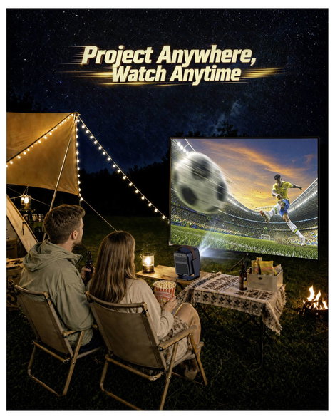 Wanbo Kivetítő Togo Pro LED 500 ANSI lumen 1920 x 1080 Full HD Beépített hangszóró, Automatikus fóku 32. kép