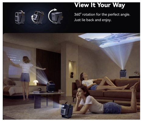 Wanbo Kivetítő Togo Pro LED 500 ANSI lumen 1920 x 1080 Full HD Beépített hangszóró, Automatikus fóku 7. kép
