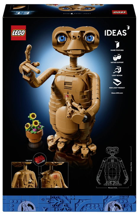 21370 LEGO® IDEAS E.T. the Extra-Terrestrial Bauset für Erwachsene Alien-Zimmerdeko bewegliche Fi 4. kép