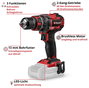 Einhell Professional TP-CD 18/60-T Li-i BL Solo -Akkus ütvefúró-csavarozó kefe nélkül 4. bélyegkép