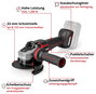Einhell Professional TP-AG 18/125-13 Q P BL - Solo 4431197 Akkus sarokcsiszoló akku nélkül, töltő né 3. bélyegkép