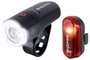 Sigma Aura 30 Set w/ Curve Kerékpár világítás készlet LED Elemekről üzemeltetett Fekete bélyegkép